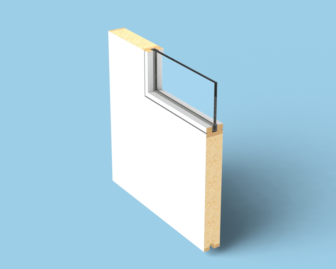 1 Pane Glazed Cross Section