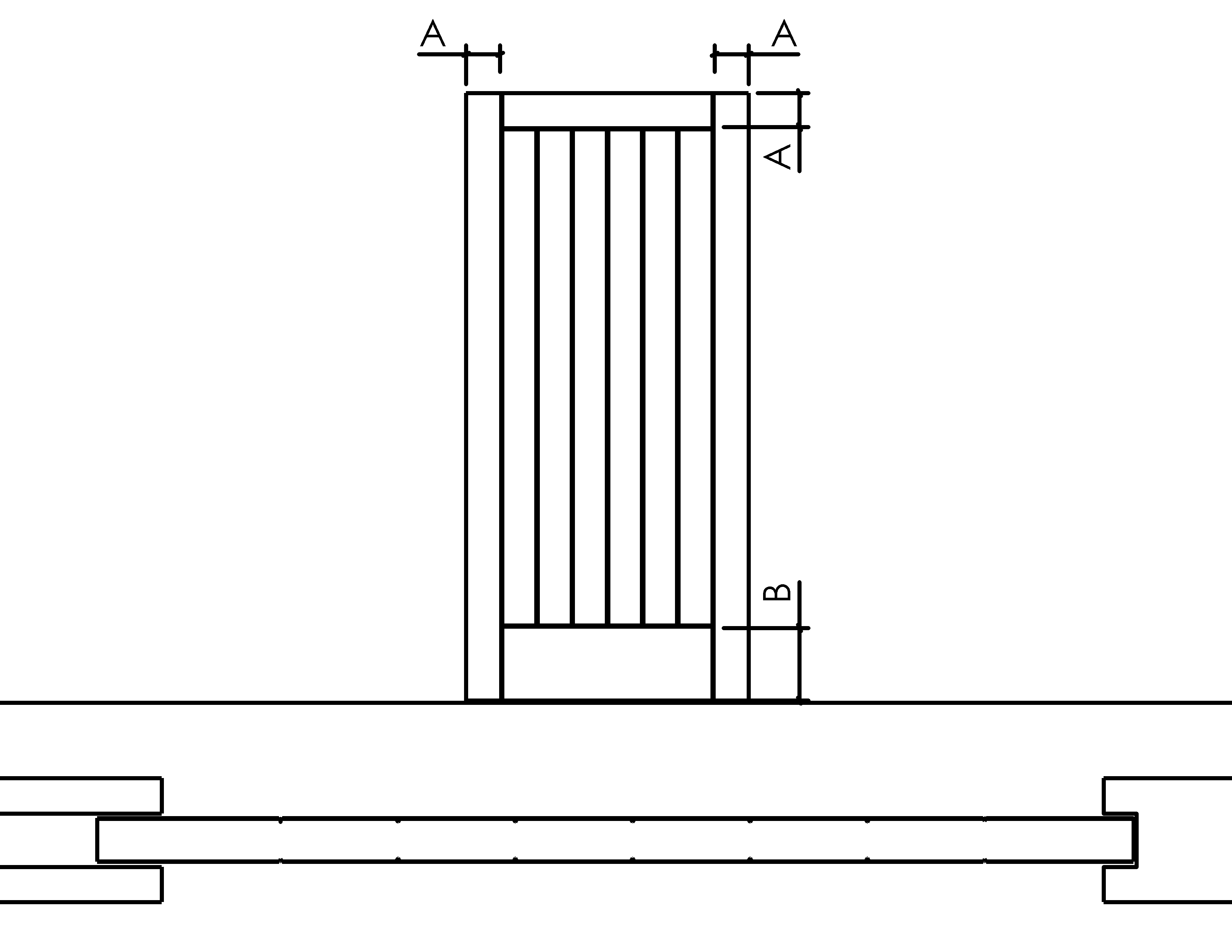 Vertical Boarded Veneered Line Drawing