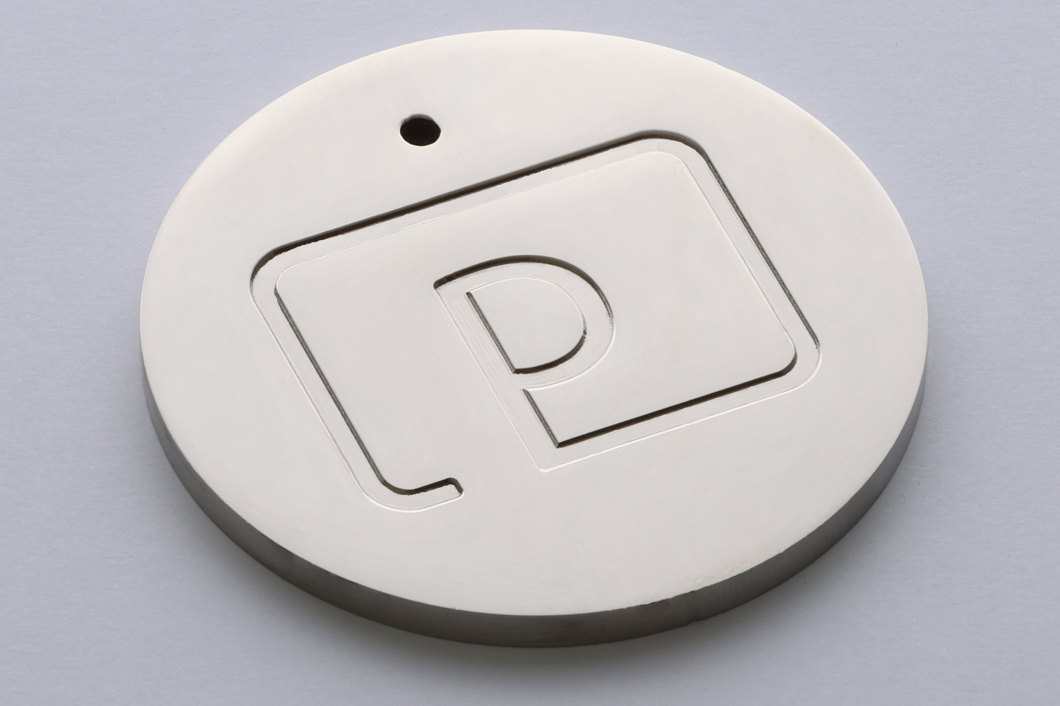 Poilished stainless steel sample swatch