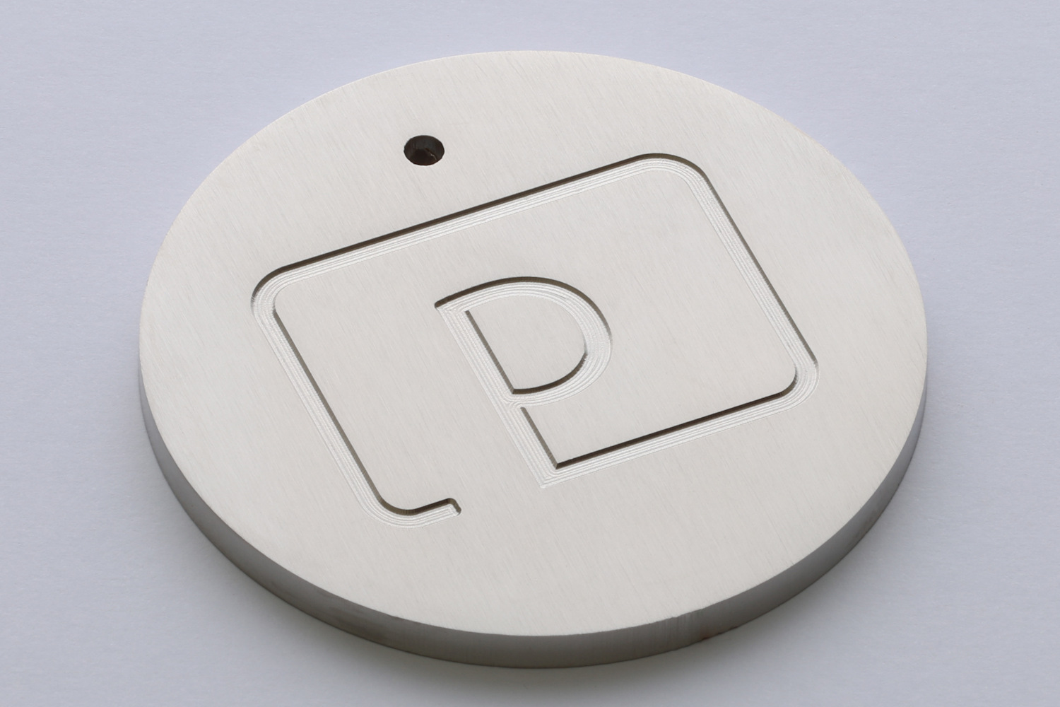 Satin stainless steel sample swatch