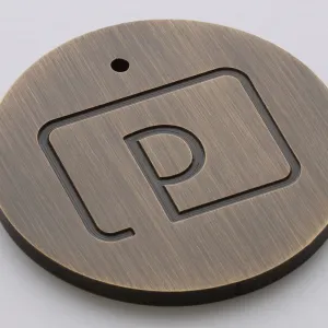 Antique brass swatch sample