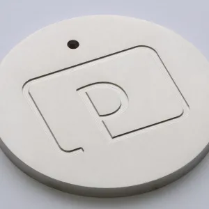 Satin stainless steel sample swatch