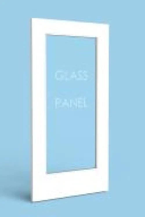 One glass panel door with timber framing