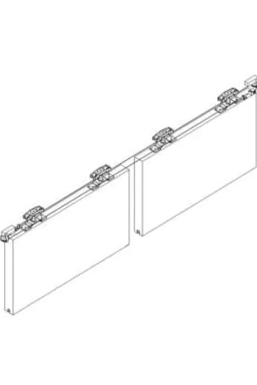 Simultaneous operation double door accessory kit