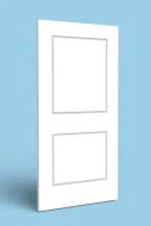 Two panel shadow gap style door
