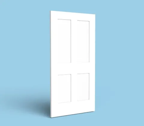 Four panel recessed door blank