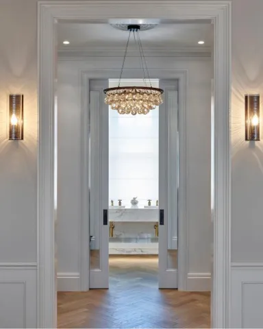 Pair of pocket doors in high end apartment