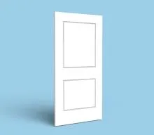 Two panel shadow gap style door